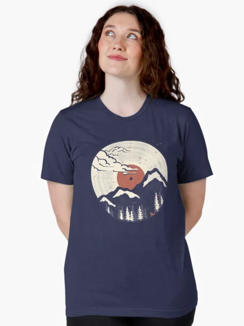 Unisex Classic T-Shirt - Abstract Mountain